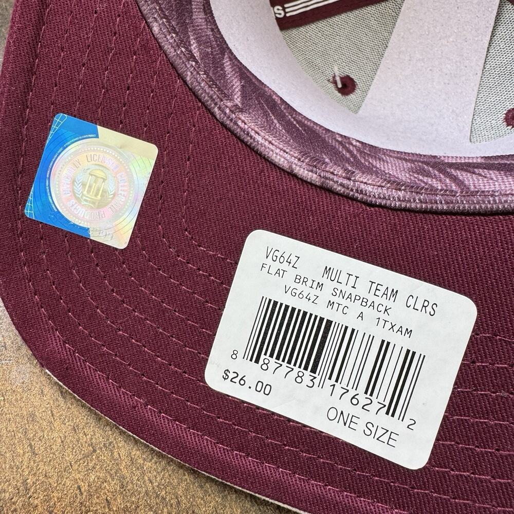 Texas A&M Aggies Hat Adidas‎ Climalite Trucker Snapback Pink Adidas Logo NWT - Picture 6 of 12
